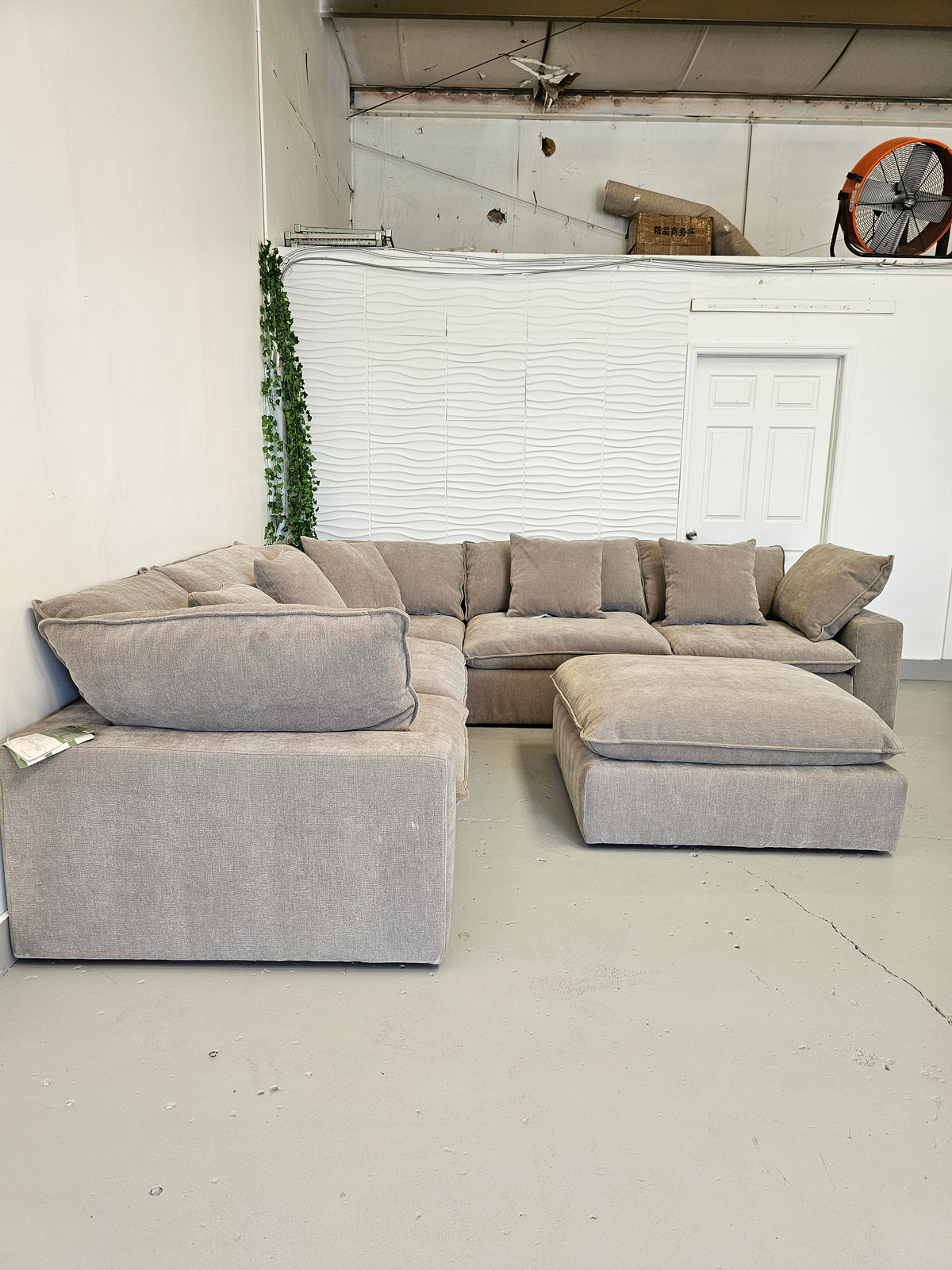 Sereen 6-piece Fabric Modular Sectional, Taupe