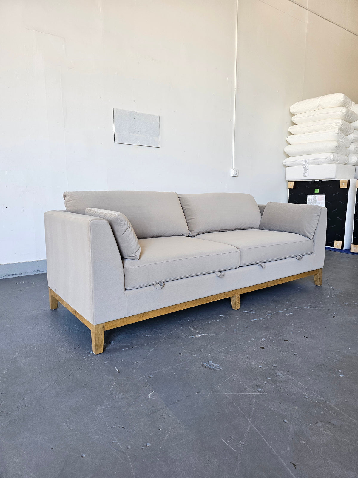 Thomasville Mokena Fabric Stationary Sofa with Storage