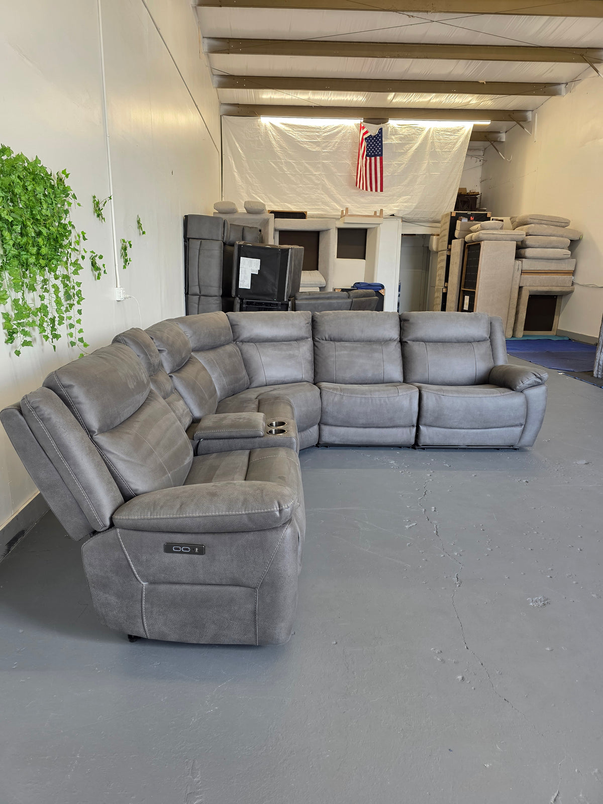 Gilman Creek Zakary Fabric Power Reclining Sectional