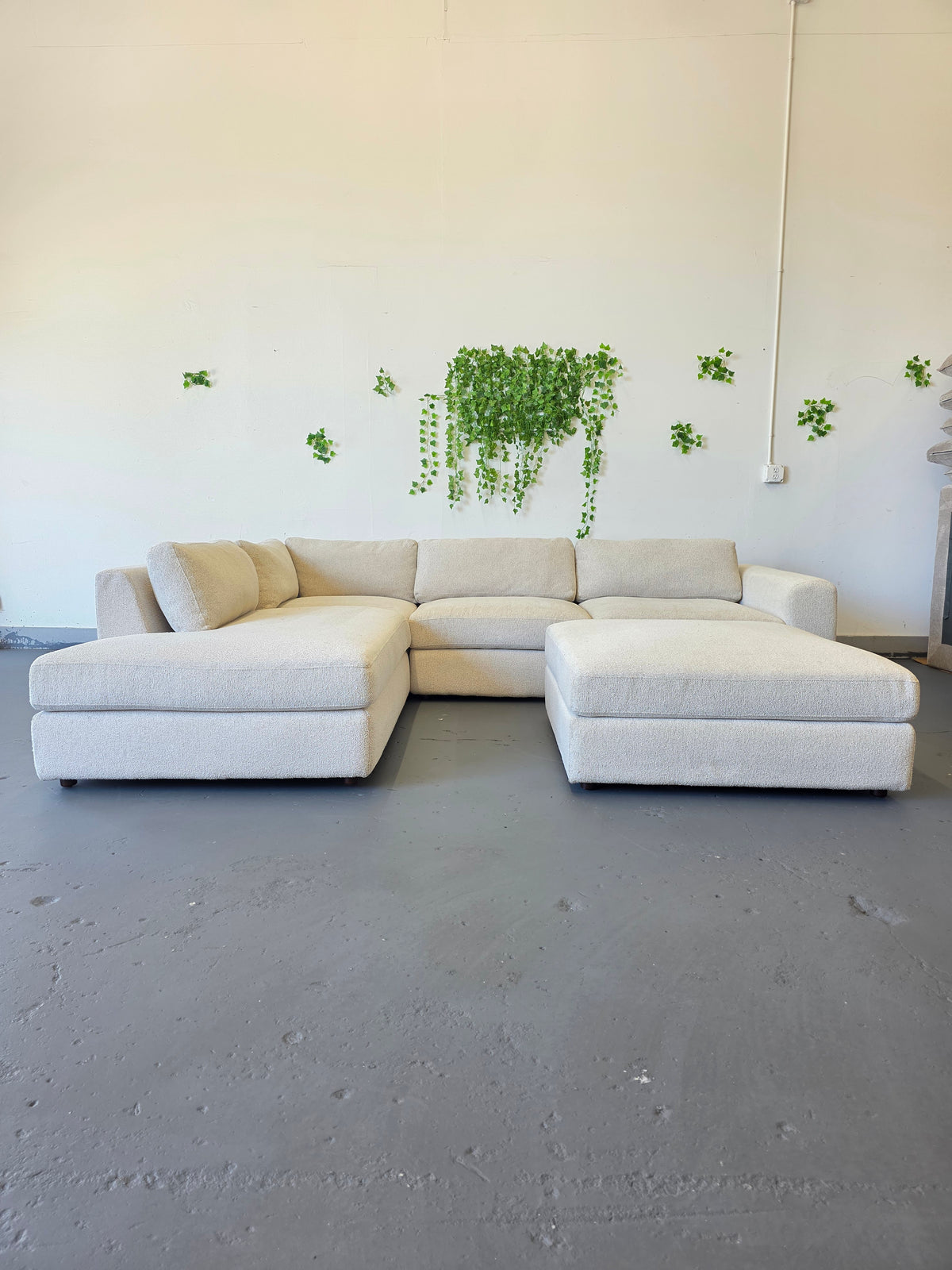 Andee Fabric Sectional with Ottoman