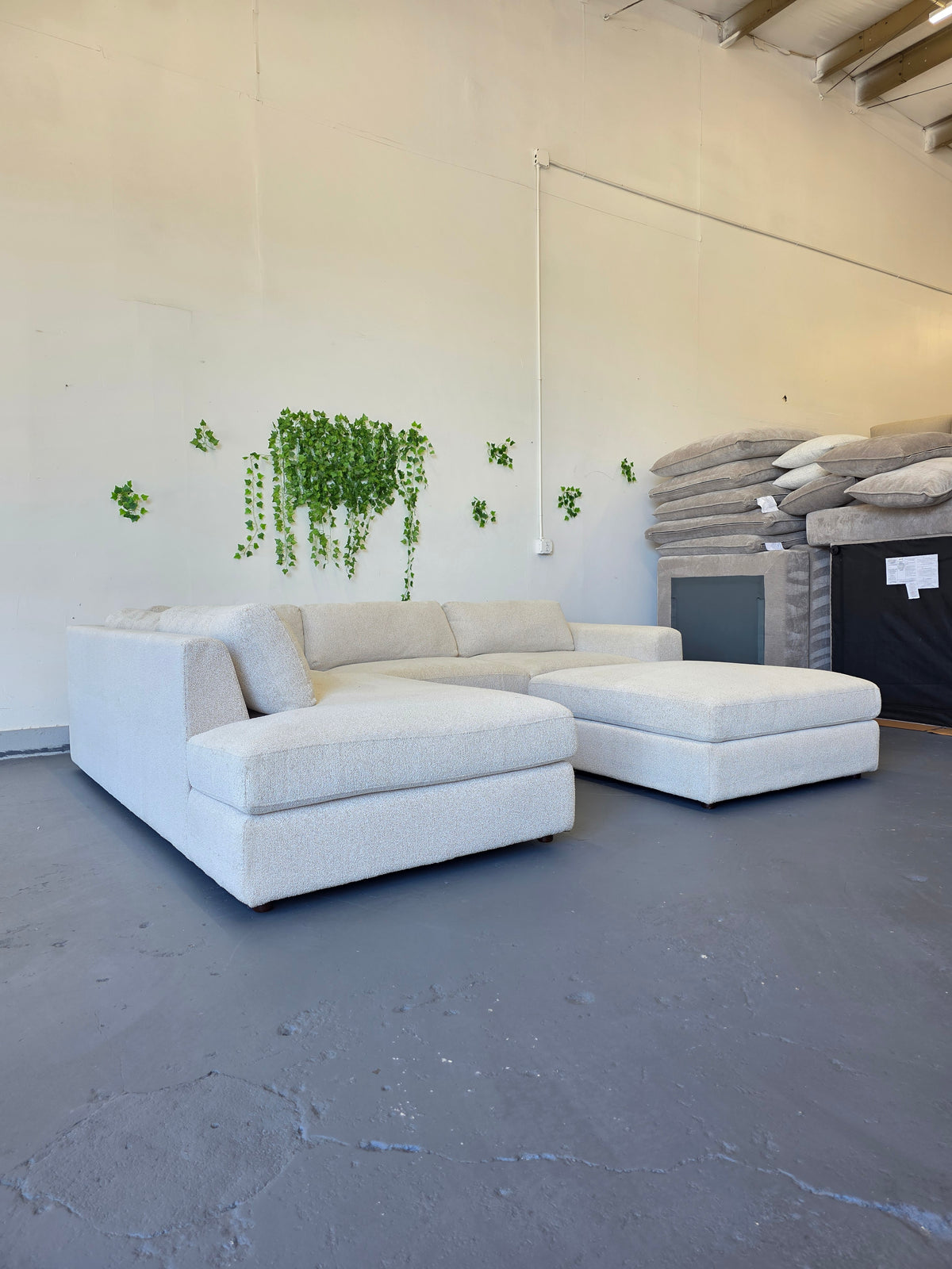 Andee Fabric Sectional with Ottoman