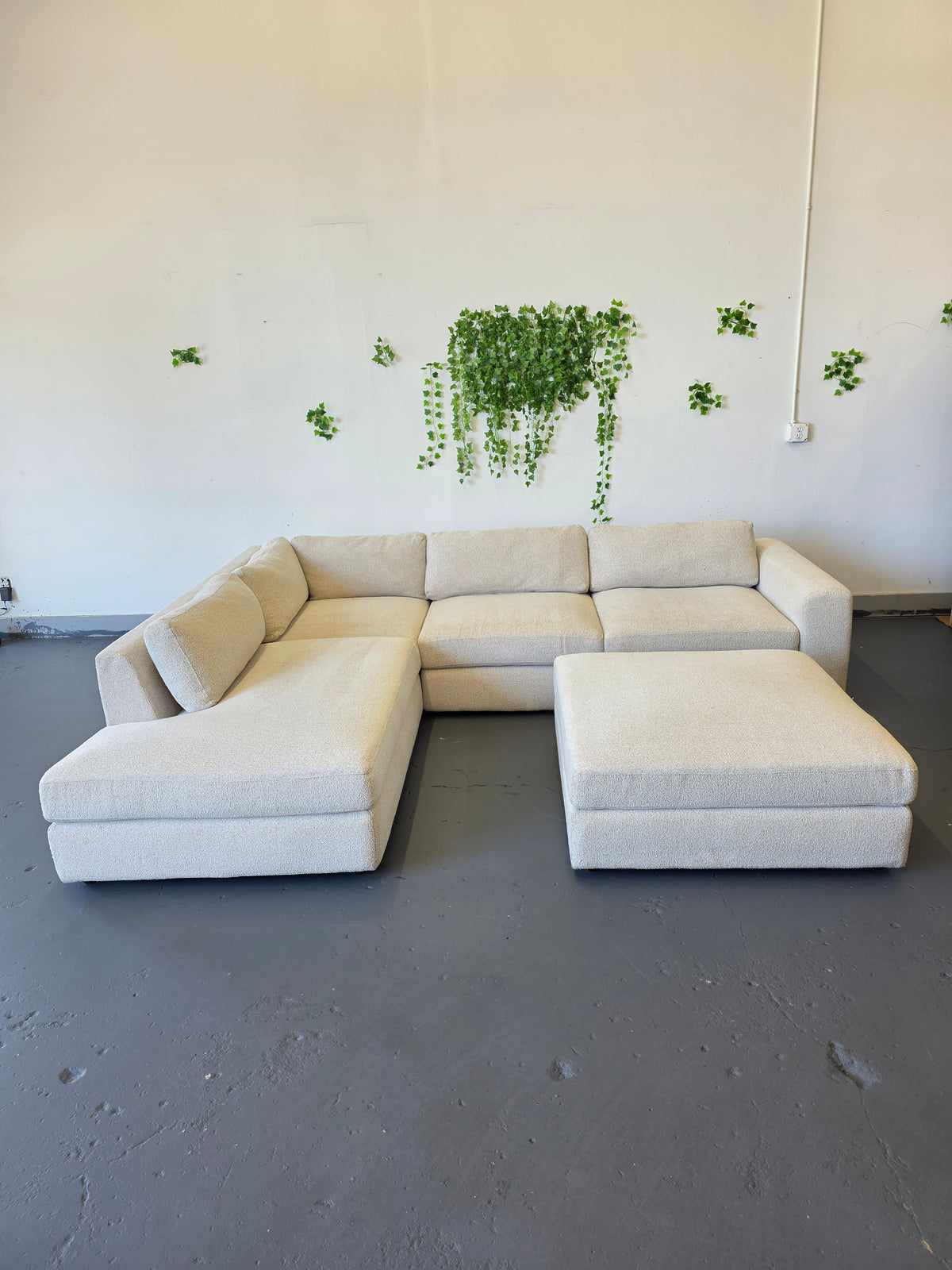 Andee Fabric Sectional with Ottoman